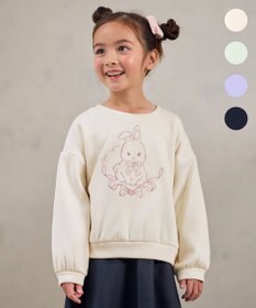 ANY KIDS アニマル刺繍 裏シャギー トレーナー