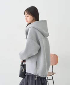 earth music&ecology 【軽量】ダンボールニットフーディーブルゾン