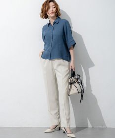 23区 S 【Oggi7月号掲載/吸水速乾/接触冷感/UVカット】ストレッチジョーゼット テーパード パンツ