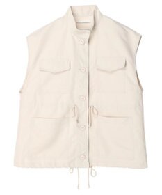 Green Parks ・ＥＬＥＮＣＡＲＥ　ＤＵＥスタンドカラーミリタリーベスト