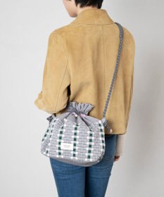 TRICOTE チェック巾着ポーチショルダー
