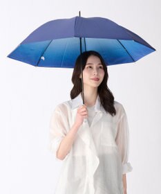 MOONBAT ハニカム断熱パラソル グラデーション長傘 晴雨兼用 日傘 一級遮光 UV 耐風