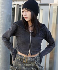 WEGO リブジップパーカー