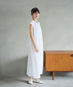 #Newans 【乾燥機可能/接触冷感】ヨークギャザーロングワンピース