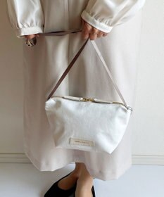 Hekhèr Le Style de Vie 新型追加【日本製 / 汚れにくい】PUコートコットンキャンバス×牛革付属 ショルダーバッグ