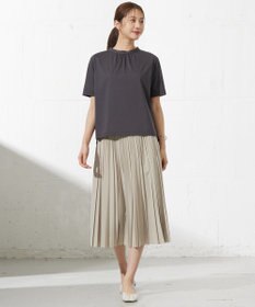 J.PRESS LADIES L 【接触冷感】プレーティングジャージー モックネック カットソー