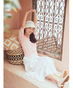 earth music&ecology 花柄シアーカーディガン