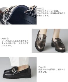 Dominic3 スタッズピース レザーローファー