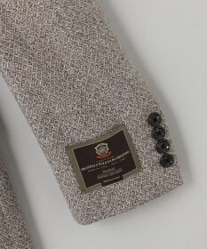 GOTAIRIKU 【DELFINO】ナポリジオメトリックツイード ジャケット_ブラウン