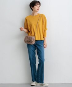 23区 【洗える/ご好評につきカラー追加】ヴィスコースストレッチ ドルマン ニット