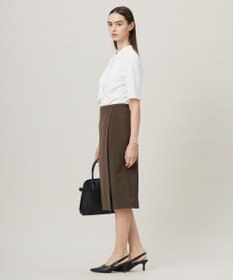 ICB 【洗える】ストレッチジョーゼット ラッフルデザインブラウス