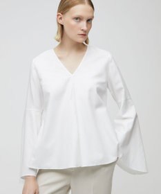 BEIGE， PERSIMMON / フレアーブラウス