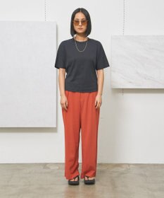 J.PRESS YORK STREET 【WOMEN】コットンワッシャータックワイド パンツ