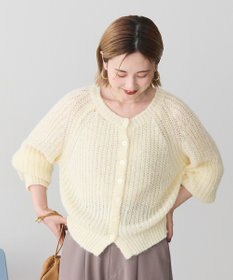 AMERICAN HOLIC 【2WAY】モヘヤ風甘編みカーディガン