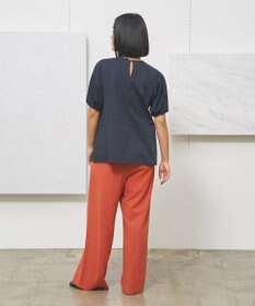 J.PRESS YORK STREET 【WOMEN】コットンワッシャータックワイド パンツ