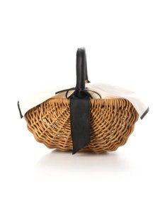 UNBILLION perche アラログ×姫路レザーフラップ付きカゴバッグ