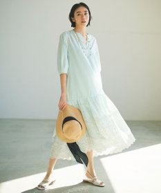 自由区 S 【カタログ掲載・洗える】エンブロイダリーローン ワンピース