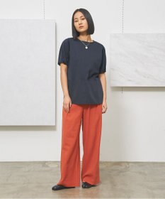 J.PRESS YORK STREET 【WOMEN】コットンワッシャータックワイド パンツ