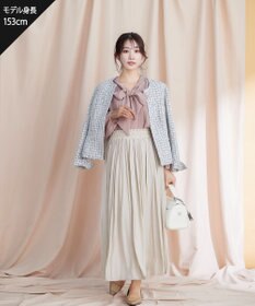 Tiaclasse 【安田美沙子さん着用・洗える】ヴィンテージサテンプリーツスカート