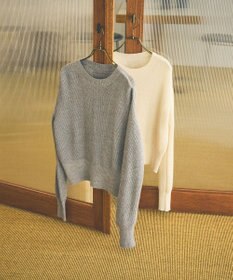 TOQUE 〈大草直子さんアドバイザー〉ベビーアルパカ×シルクハニカムニットトップス