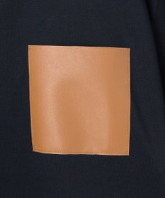 BEIGE， TORENIA / レザーポケットコットンクルーネックTシャツ