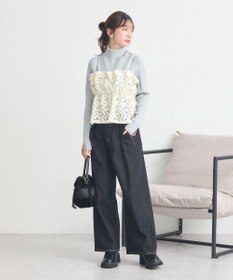 earth music&ecology 【イージーケア】【洗濯機洗い可】レンチング(TM)エコヴェロ(TM)(リブタートル)