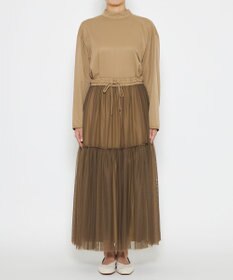 uncrave 【撥水・UVカット】ナイロンタスラン ティアードスカート（uncrave WHITE）