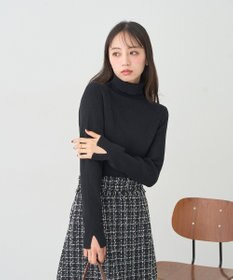 earth music&ecology 【イージーケア】【洗濯機洗い可】レンチング(TM)エコヴェロ(TM)(リブタートル)