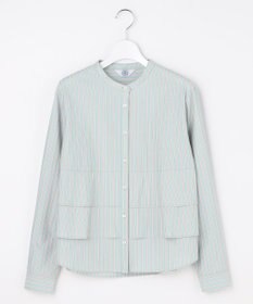 J.PRESS LADIES ストライプジャージー フリル カットソー