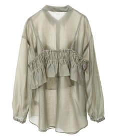 Green Parks ＳＥＴ２点フリルビスチェ＋シャツチュニック