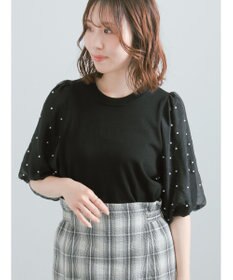 Te chichi パールスリーブニット