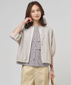 J.PRESS LADIES 【冷房対策に】シアードライトリコット クルーネック カーディガン