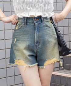 WEGO ダメージデニムショートパンツ