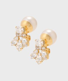 GRACE CONTINENTAL ビジューパールイヤークリップ