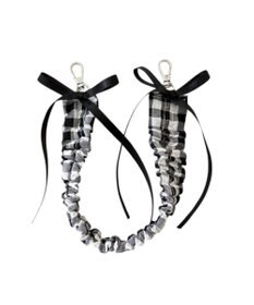 WEGO チェックリボンくしゅくしゅハンドストラップ