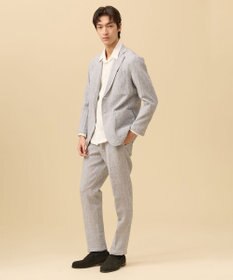 J.PRESS MEN ストレッチリネンサッカー パンツ