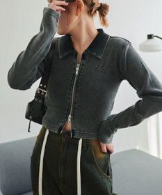 WEGO ヴィンテージライクWZIPトップス