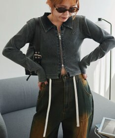 WEGO ヴィンテージライクWZIPトップス