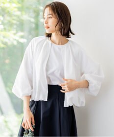 組曲 【洗える】サッカーストレッチ ブルゾン