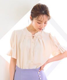 Feroux 【洗える】リボンスキッパー ブラウス
