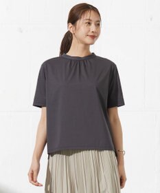 J.PRESS LADIES L 【接触冷感】プレーティングジャージー モックネック カットソー
