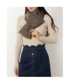 UNBILLION カシュネ cache nez / カシミヤグレンチェック切房マフラー