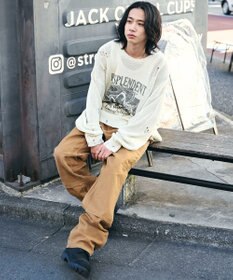 WEGO グラフィックダメージニットプルオーバー