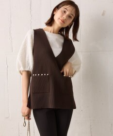 組曲 【洗える】レリーフスリーブジャージー カットソー