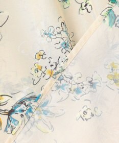 自由区 L エアリーローン花柄プリント ブラウス