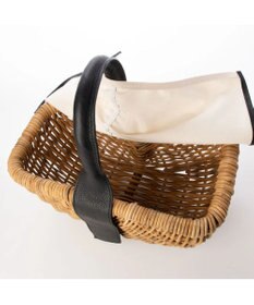 UNBILLION perche アラログ×姫路レザーフラップ付きカゴバッグ