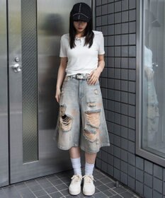 WEGO ヘンリーネックフードT