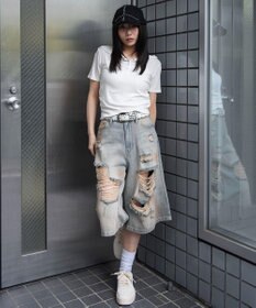 WEGO ヘンリーネックフードT