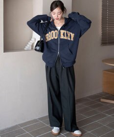 WEGO グラフィックBIGZIPパーカー