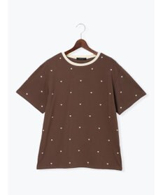 Te chichi 【接触冷感】ハート刺繍Tシャツ